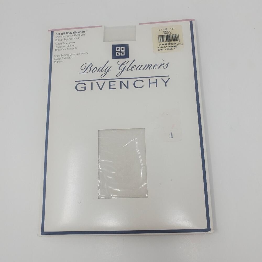 Givenchy Body Gleamers Pantyhose Shimmery Size C - Color Grey NEW